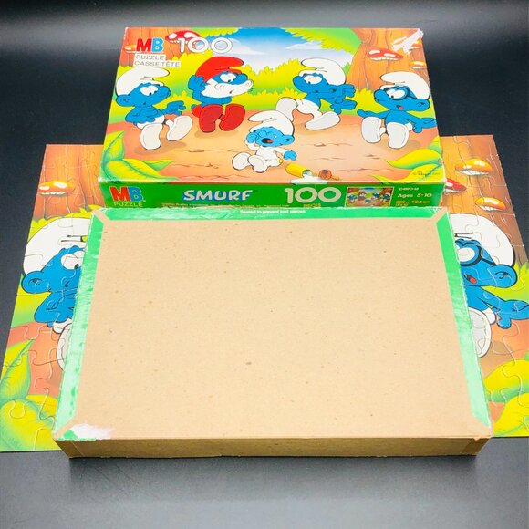 Vintage 1983 PEYO Smurf Jigsaw Puzzle - 100 Pcs COMPLETE: Cartoon Character - Picture 9 of 10